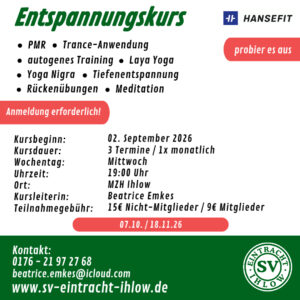Entspannungskurs Herbst 2026